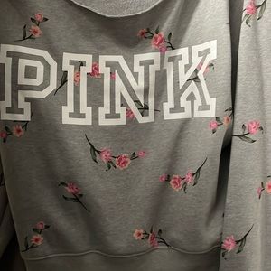 Vs pink floral sweatshirt